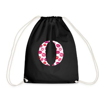 Lettre o bisous - Sac de sport léger - noir - Devant