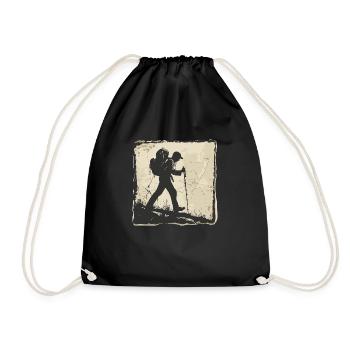 Randonnée, Randonnée, Montagnes, Nature, Camping, Sommet, Alpes - Sac de sport léger - noir - Devant