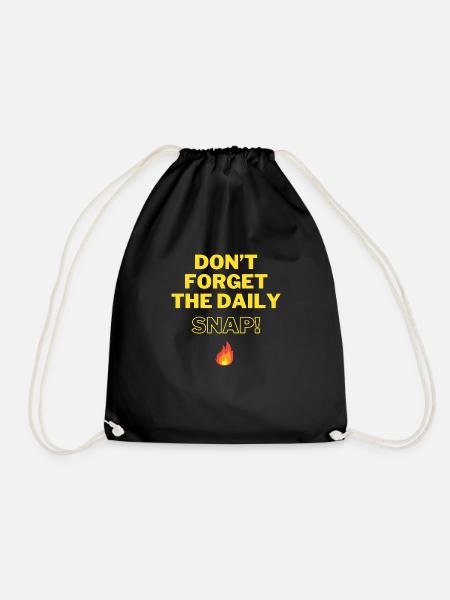 Daily SNAP - Drawstring Bag - black