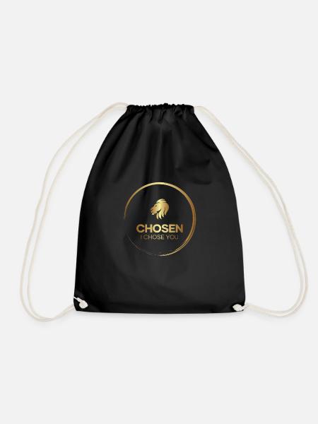 Chosen Gold - Drawstring Bag - black