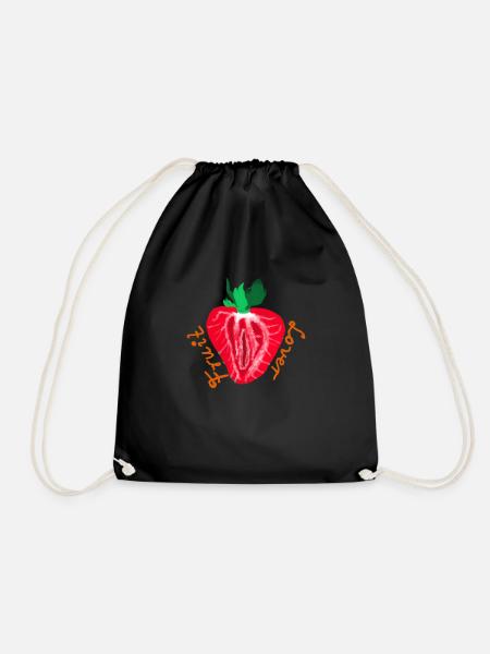 Fruit Lover - Drawstring Bag - black