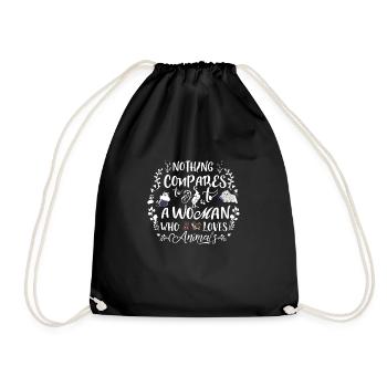 Rien n’est comparable à une femme qui aime les animaux - Sac de sport léger - noir - Devant