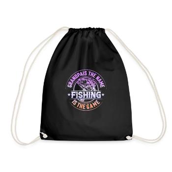 poisson, poisson, pêche, lac, mer, pêche, faune, exotique - Sac de sport léger - noir - Devant