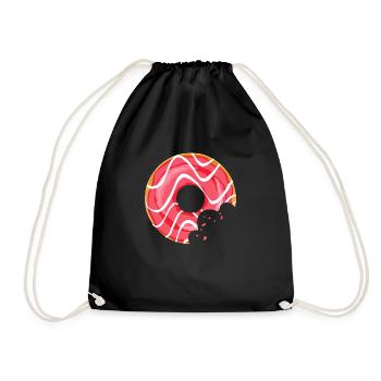 donut croquer manger boucher patisserie 120 4 Q - Sac de sport léger - noir - Devant