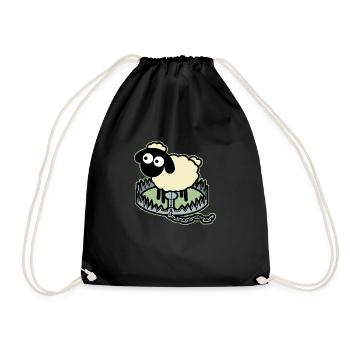 Cute sheep in a wolf - Drawstring Bag - black - Front