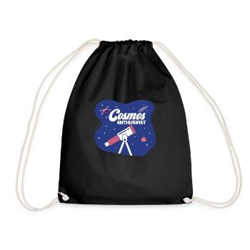 Cosmos Enthusiast Astronomy Telescope Stargazer - Turnbeutel - Schwarz - Vorne