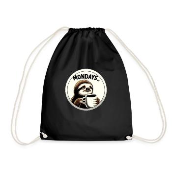 On Mondays - Drawstring Bag - black - Front