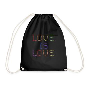 L'amour est l'amour motifs de points Pride merch - Sac de sport léger - noir - Devant