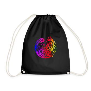 chat chat chats animal de compagnie mignonne animal mignon - Sac de sport léger - noir - Devant