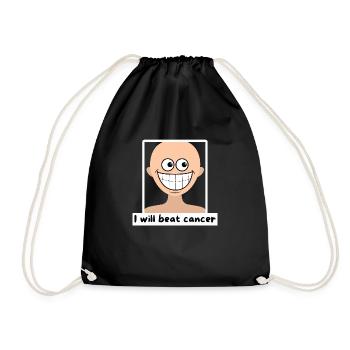 I'm going to beat cancer - Drawstring Bag - black - Front