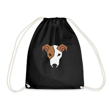 Jack Russell fait face à 2a - Sac de sport léger - noir - Devant