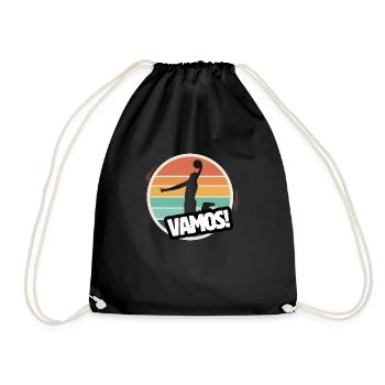 Retro Basketball Vamos - Turnbeutel - Schwarz - Vorne