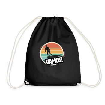 Vamos Retro Surf - Turnbeutel - Schwarz - Vorne