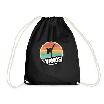 Vamos Retro Taekwondo - Drawstring Bag - black - Front