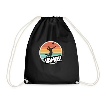 Vamos Retro Volleyball - Drawstring Bag - black - Front