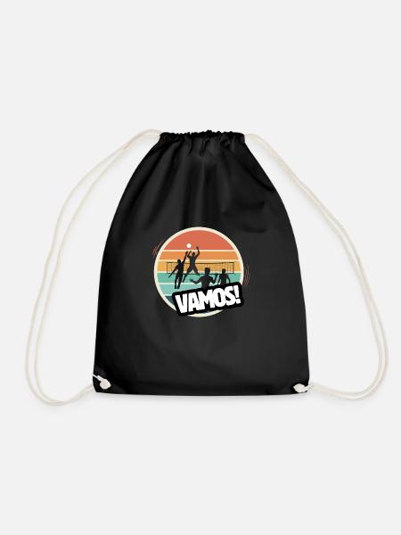 Vamos Beachvolleyball Retro - Turnbeutel - Schwarz