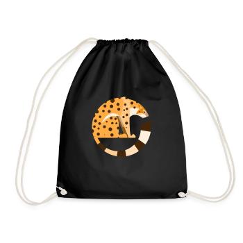 Leopard - Drawstring Bag - black - Front