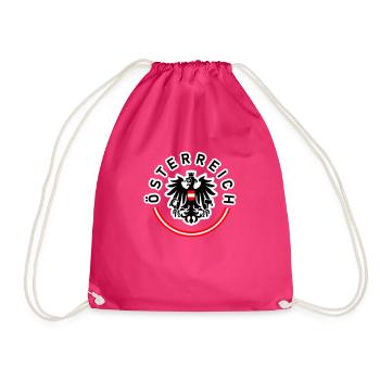 Österreich Adler mit Schriftzug - Turnbeutel - Fuchsia - Vorne