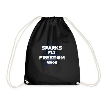 Sparks Fly Freedom Rings Independence Day - Turnbeutel - Schwarz - Vorne