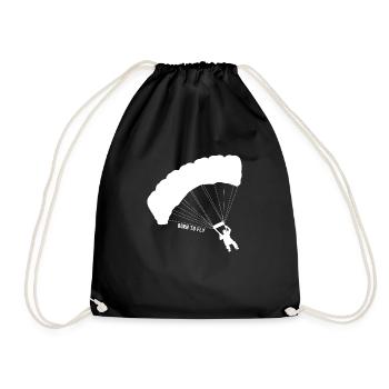 Skydive Vintage Parachute Cool Skydiving Art For - Drawstring Bag - black - Front