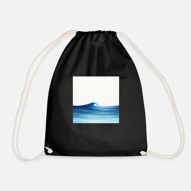 Vague de l’océan - Sac de sport léger - noir