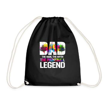 Dad The Man The Myth The Paintball Legend Tactical - Drawstring Bag - black - Front