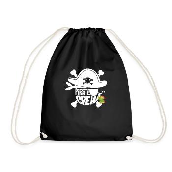 Pirate anniversaire fête groupe chemise Buccaneers - Sac de sport léger - noir - Devant