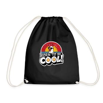 Né pour être cool ! - Sac de sport léger - noir - Devant