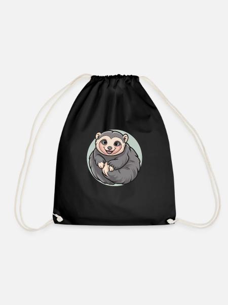 Slow Loris - Drawstring Bag - black