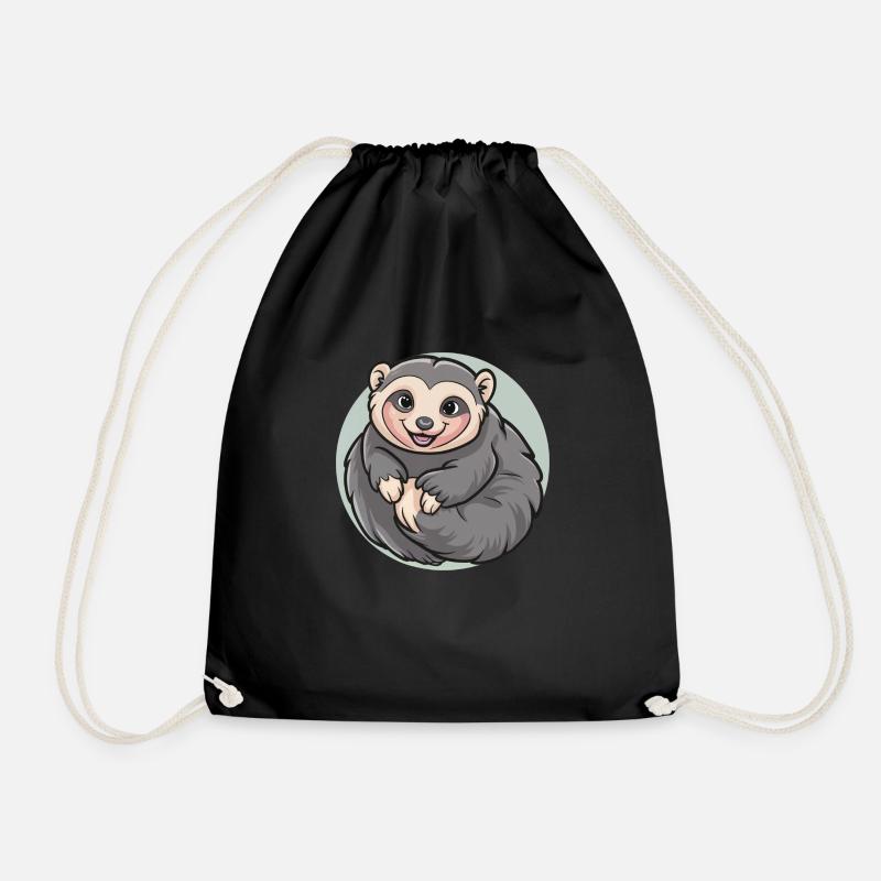 Slow Loris - Drawstring Bag - black