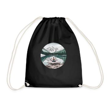 Embrace the Calm - Drawstring Bag - black - Front