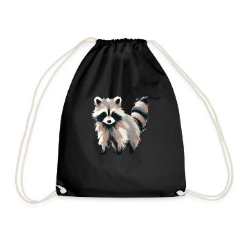 Raton laveur - Sac de sport léger - noir - Devant