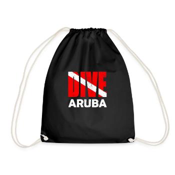 Aruba Dive - Plongeur Down Flag Plongée sous-marine Tauchen - Sac de sport léger - noir - Devant