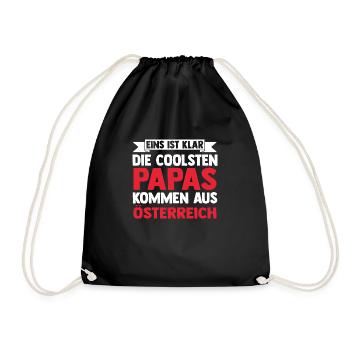 Autrichien Papa Père Fête des Pères Autriche - Sac de sport léger - noir - Devant