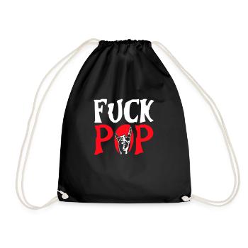 Fuck Pop Musique Heavy Metal Hard Rock Geste de la main - Sac de sport léger - noir - Devant