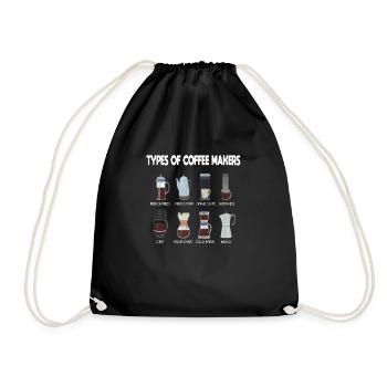 Types of Coffee Makers Coffee Lovers - Sac de sport léger - noir - Devant