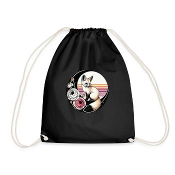 Fennec Fox - Drawstring Bag - black - Front