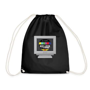 CRT Design - No signal (Mire) - Drawstring Bag - black - Front