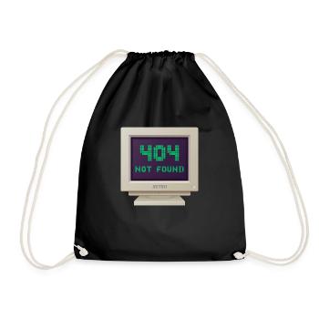 CRT Design - 404 Not found - Drawstring Bag - black - Front