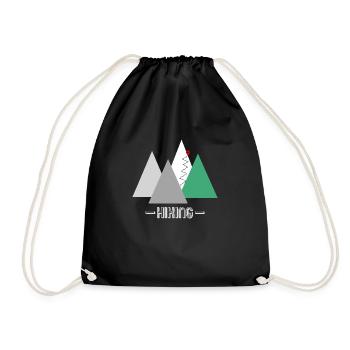 Conception de logo vert HIKING - Sac de sport léger - noir - Devant