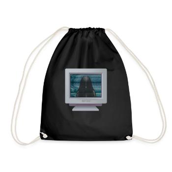 CRT design - The ghost girl 1 - Drawstring Bag - black - Front
