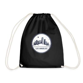 Los Angeles Kalifornien USA Geschenk Geschenkidee - Turnbeutel - Schwarz - Vorne
