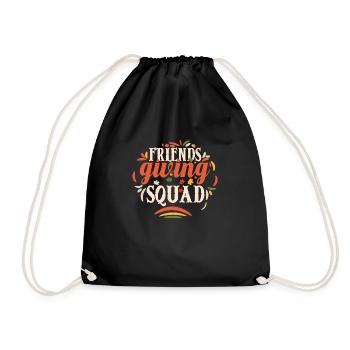 Friendsgiving squad - Drawstring Bag - black - Front