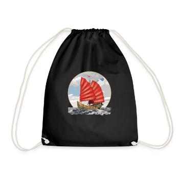 Ship - Drawstring Bag - black - Front