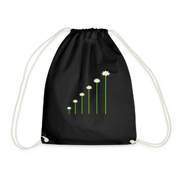 Lot de jolies fleurs Marguerite motif décoratif - Sac de sport léger - noir - Devant