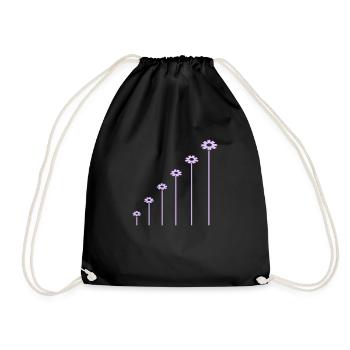 Lot de jolies fleurs Marguerite motif décoratif - Sac de sport léger - noir - Devant