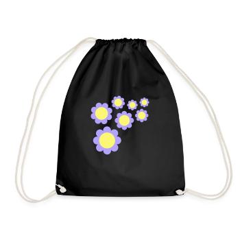 Beaucoup de fleurs colorées belle conception de motif décoratif - Sac de sport léger - noir - Devant