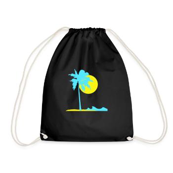 Palm Tree Island Plage Vacances Soleil Mer Belle Soirée - Sac de sport léger - noir - Devant