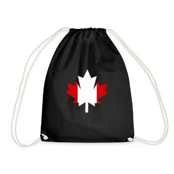 kanada canada ahornblatt - Turnbeutel - Schwarz - Vorne