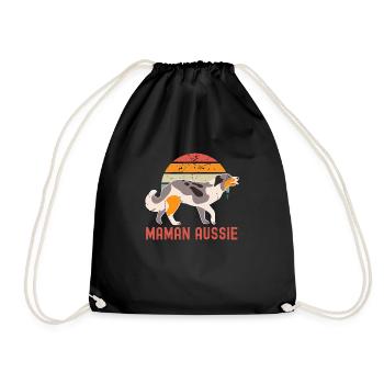 Maman berger australien aussie - Sac de sport léger - noir - Devant